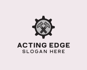 Hammer Cog Tool logo design