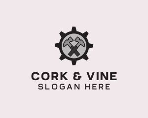 Hammer Cog Tool logo design