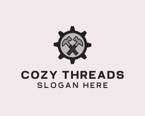 Hammer Cog Tool logo design