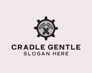 Hammer Cog Tool logo design