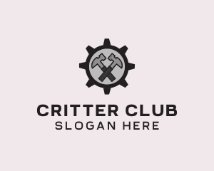 Hammer Cog Tool logo design