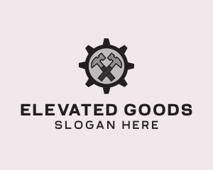 Hammer Cog Tool logo design