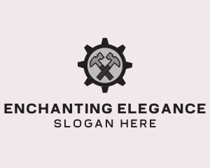 Hammer Cog Tool logo design