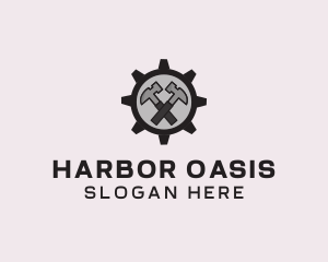 Hammer Cog Tool logo design