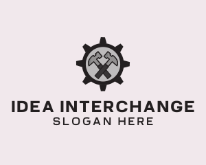 Hammer Cog Tool logo design