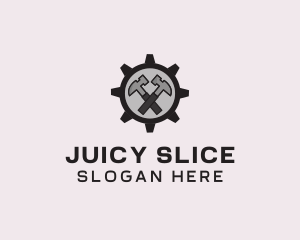 Hammer Cog Tool logo design