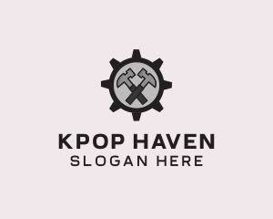 Hammer Cog Tool logo design