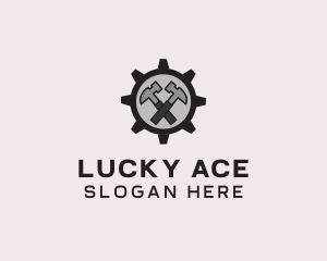 Hammer Cog Tool logo design