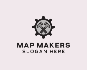 Hammer Cog Tool logo design