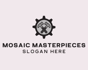 Hammer Cog Tool logo design