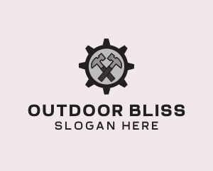 Hammer Cog Tool logo design