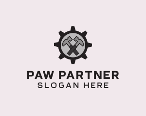 Hammer Cog Tool logo design