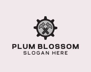 Hammer Cog Tool logo design