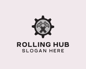 Hammer Cog Tool logo design