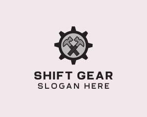 Hammer Cog Tool logo design