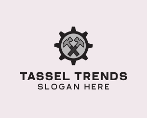 Hammer Cog Tool logo design