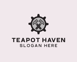 Hammer Cog Tool logo design