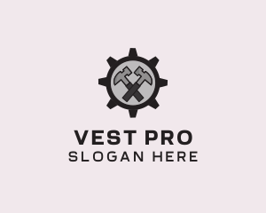 Hammer Cog Tool logo design