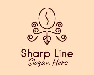 Coffee Farm Line Art logo design