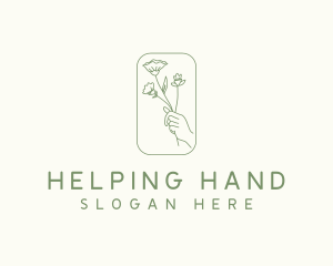 Floral Feminine Hand logo design