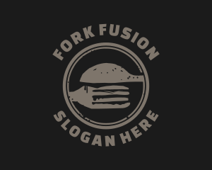 Burger Spoon Fork logo design