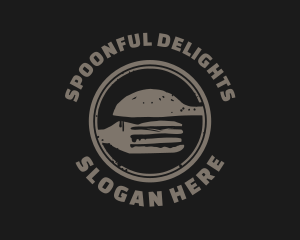 Burger Spoon Fork logo design