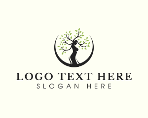 Yoga Woman Tree logo