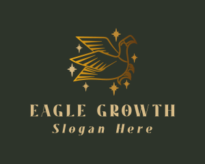 Golden Eagle Bird  logo design