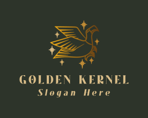 Golden Eagle Bird  logo design