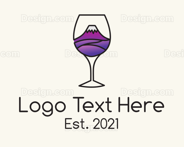 Mountain Wine Glass Logo