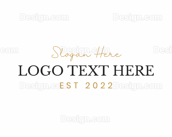 Luxury Modern Wordmark Logo