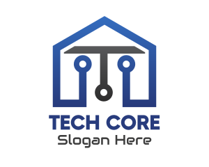 Tech Circuit House logo design