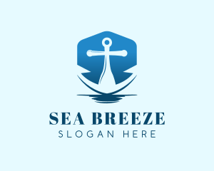 Blue Anchor Navy logo design