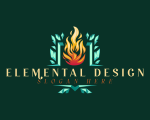 Fire Ice Element logo design