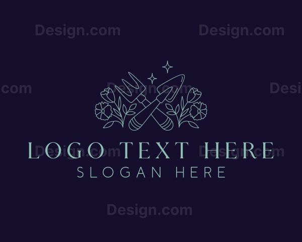 Flower Garden Plant Logo