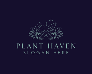 Flower Garden Plant logo design