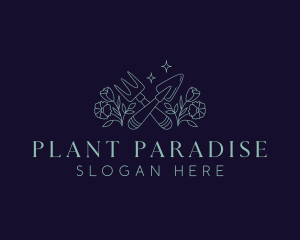 Flower Garden Plant logo design