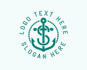 Ship Anchor Letter S logo
