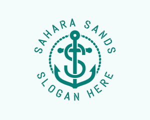 Ship Anchor Letter S logo design