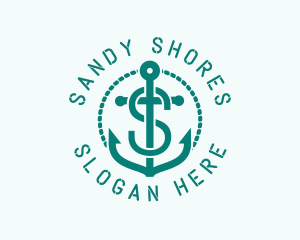 Ship Anchor Letter S logo design