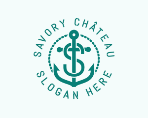 Ship Anchor Letter S logo design