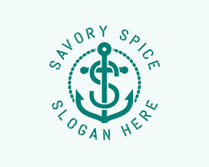 Ship Anchor Letter S logo design