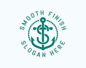 Ship Anchor Letter S logo design