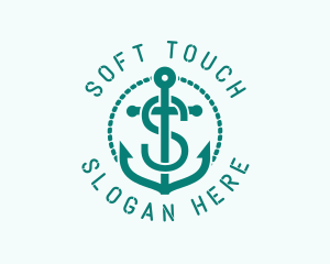 Ship Anchor Letter S logo design