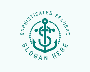 Ship Anchor Letter S logo design