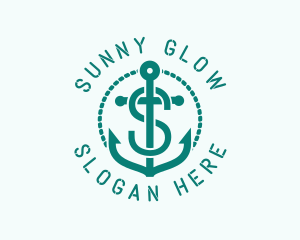 Ship Anchor Letter S logo design