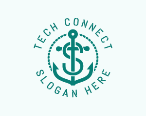 Ship Anchor Letter S logo