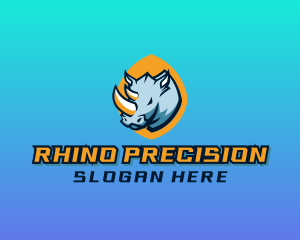 Rhino Game Clan logo design