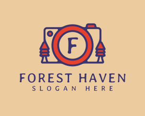 Pine Tree Forest Camera logo design