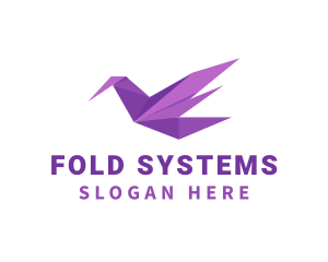 Purple Origami Bird logo